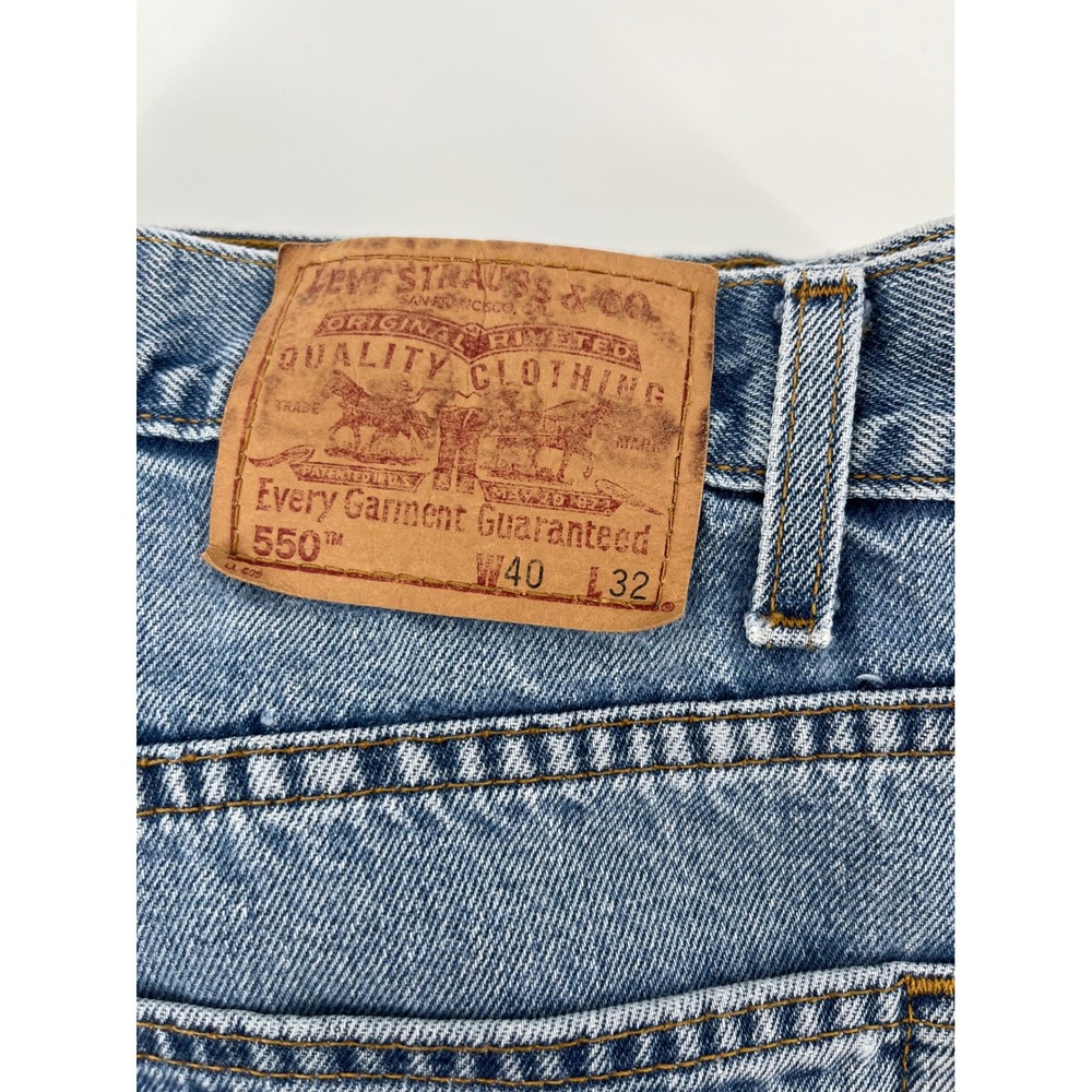 Levi's 550 Relaxed Fit Jeans Mens 40x32 Blue Tapered Leg Denim Pants Vintage 90s - Picture 3 of 13